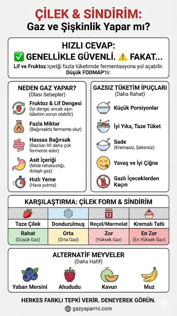 Çilek Gaz Yapar mı? İnfografik